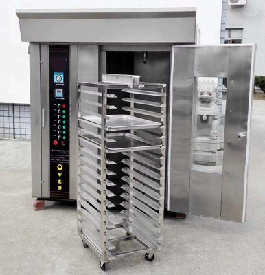 32Trays Rotating Bread Oven / Rotating Baking Oven สแตนเลส ไฟฟ้า