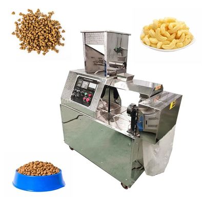 โรงงานอาหารว่างบาร์ Twin Screw Corn Puff Snack Extruder เครื่อง 5.5kw