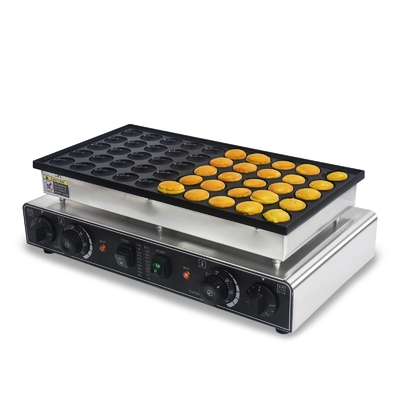 50PCS Poffertjes Commercial Maker เครื่องผลิตกระเทียมไฟฟ้า เครื่องผลิตกระเทียมที่ไม่ติดเคลือบสแตนเลส